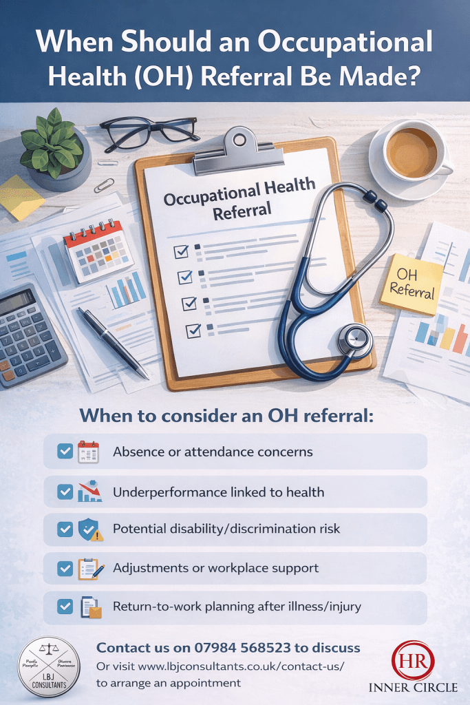 When to refer to Occupational Health